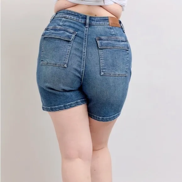 Judy Blue Full Size High Rise Denim Shorts Plus Size