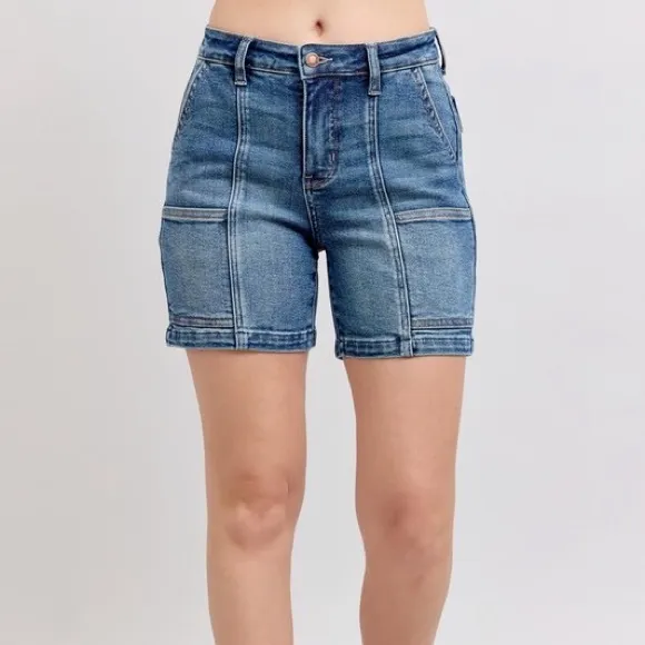Judy Blue Full Size High Rise Denim Shorts Plus Size