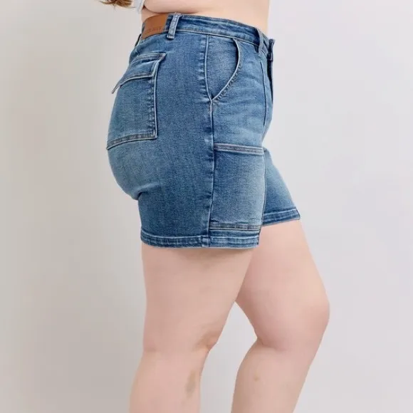 Judy Blue Full Size High Rise Denim Shorts Plus Size