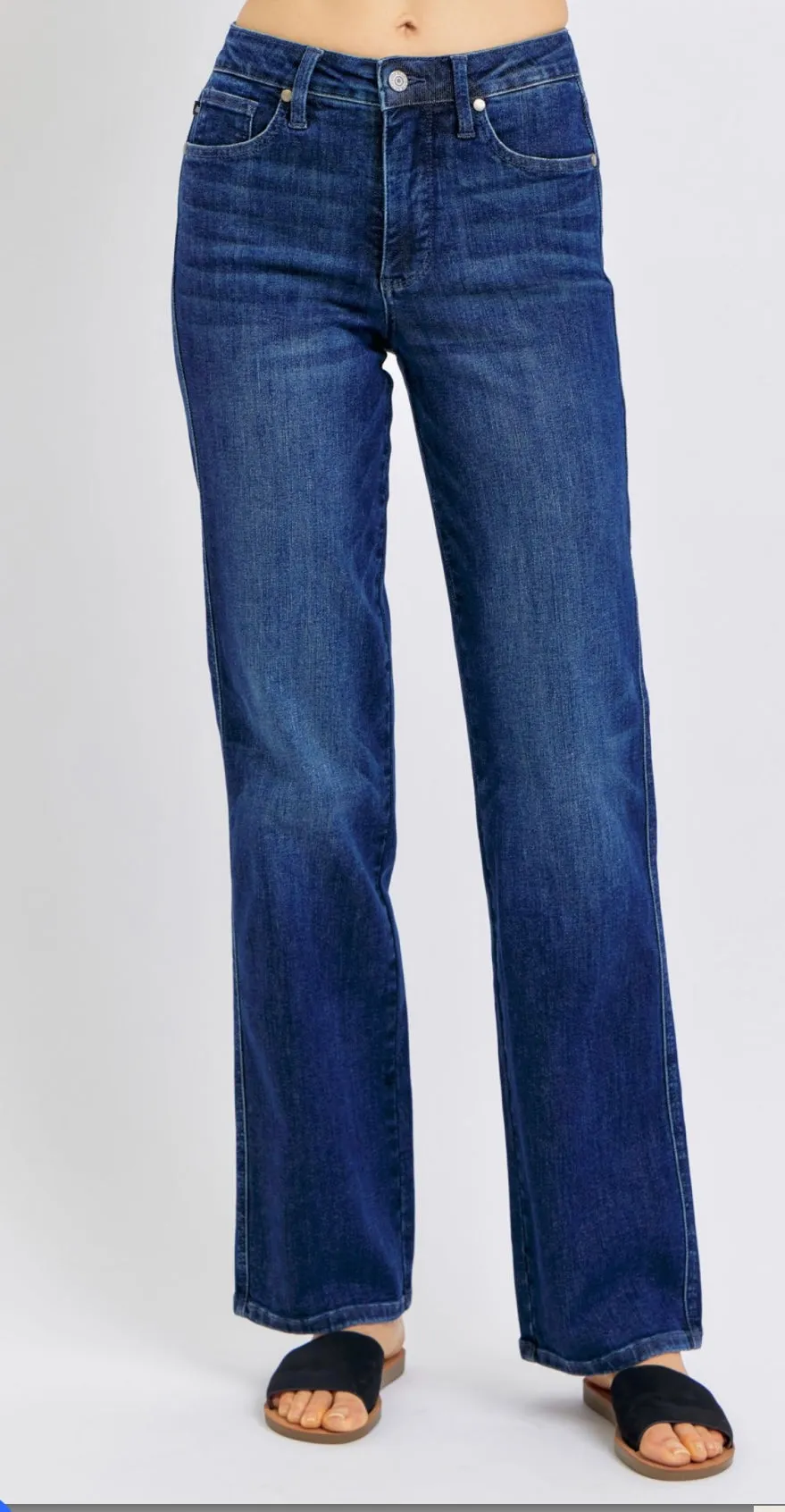 Judy Blue Mid Rise Straight Jeans