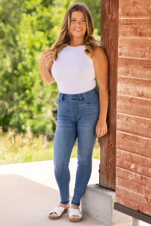 Judy Blue Release Hem Pull On Skinny Jeans