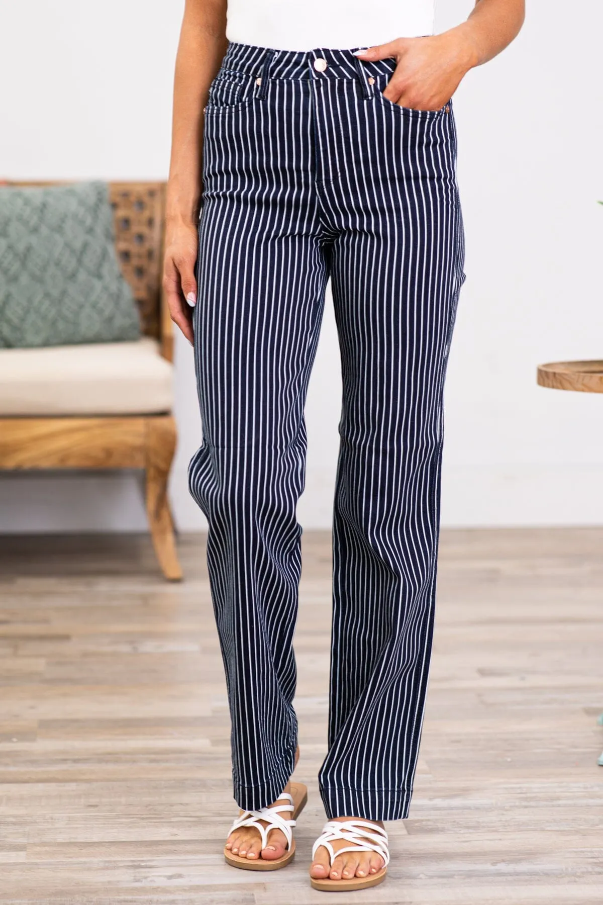 Judy Blue Tummy Control Stripe Jeans