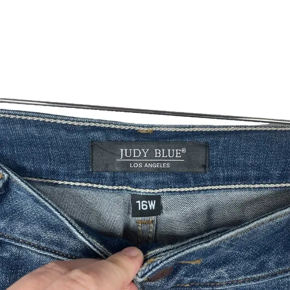 Judy Blue Women’s Shannon High-Rise Straight Leg Jeans Blue Size 16W