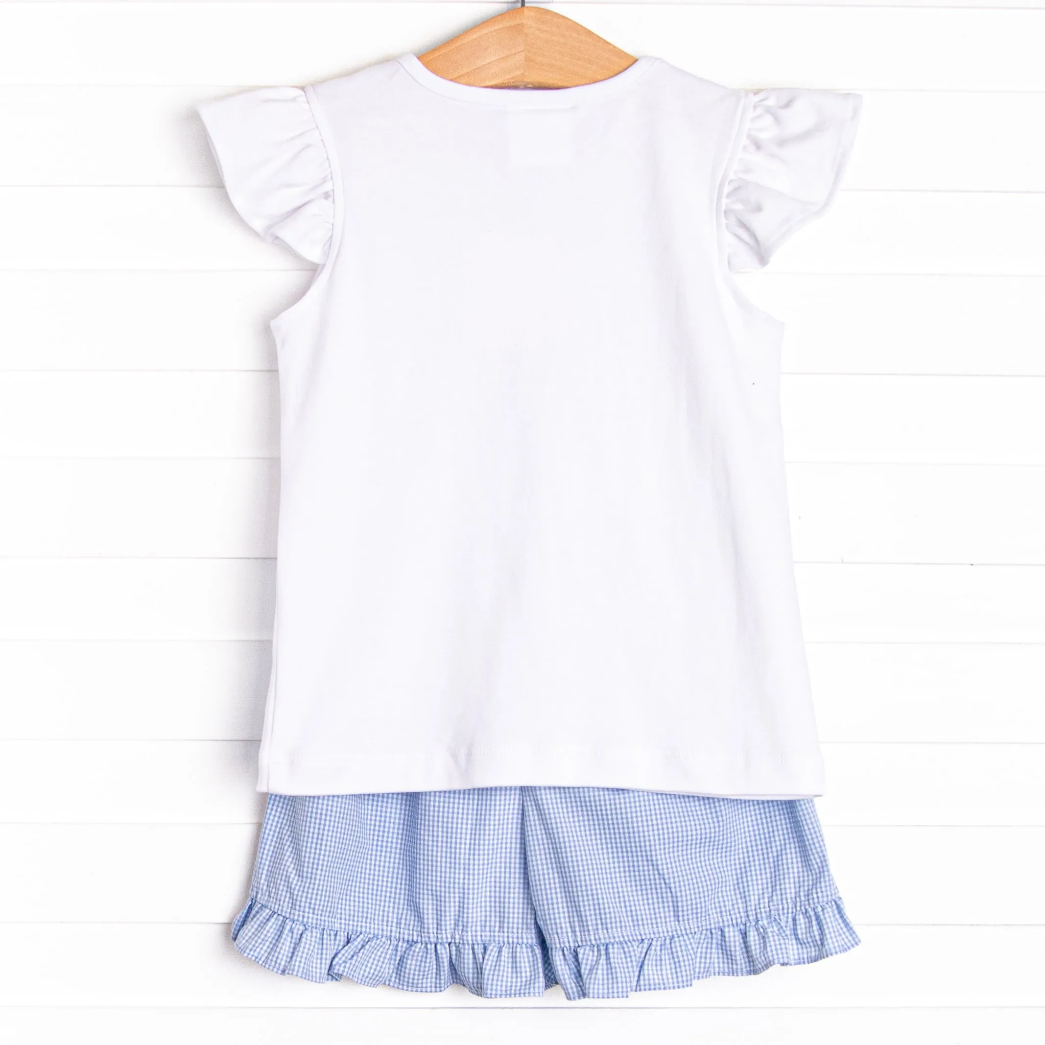 Jungle Joyride Smocked Ruffle Short Set, Blue