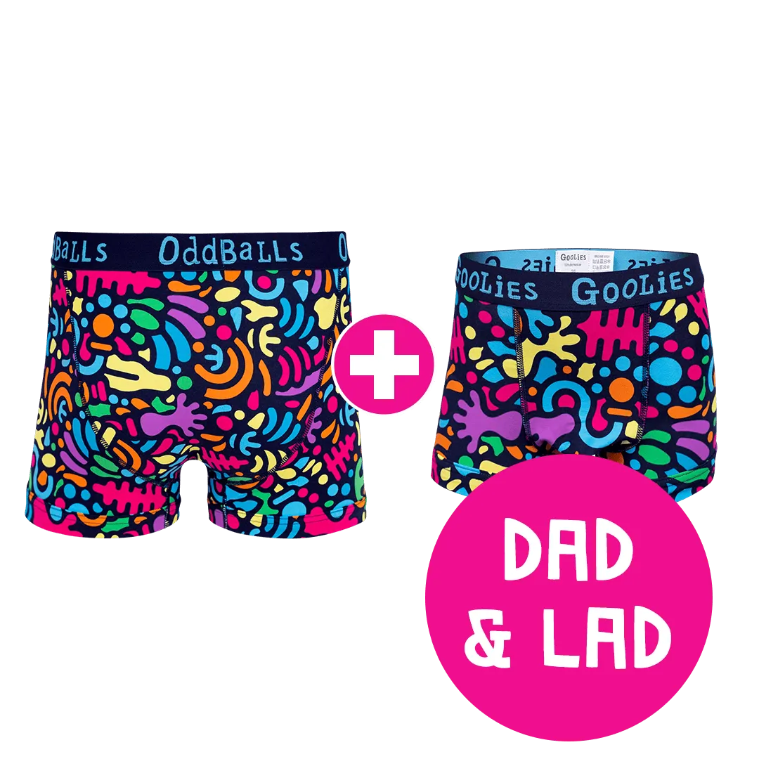 Jurassic Dad & Lad Bundle - Mens Boxer Shorts & Kids Boxer Shorts Bundle