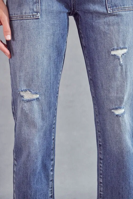 KanCan High Rise Slim Straight Jeans