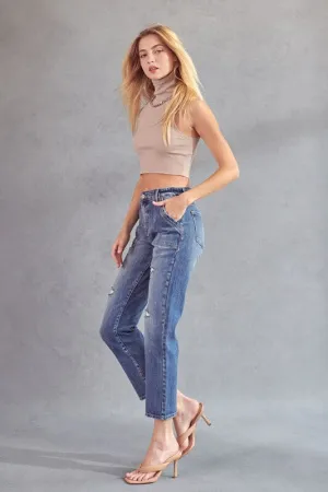 KanCan High Rise Slim Straight Jeans