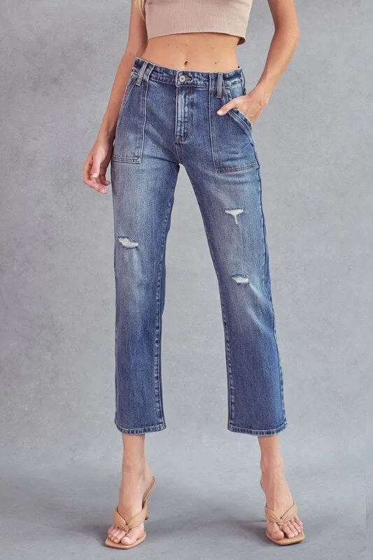 KanCan High Rise Slim Straight Jeans