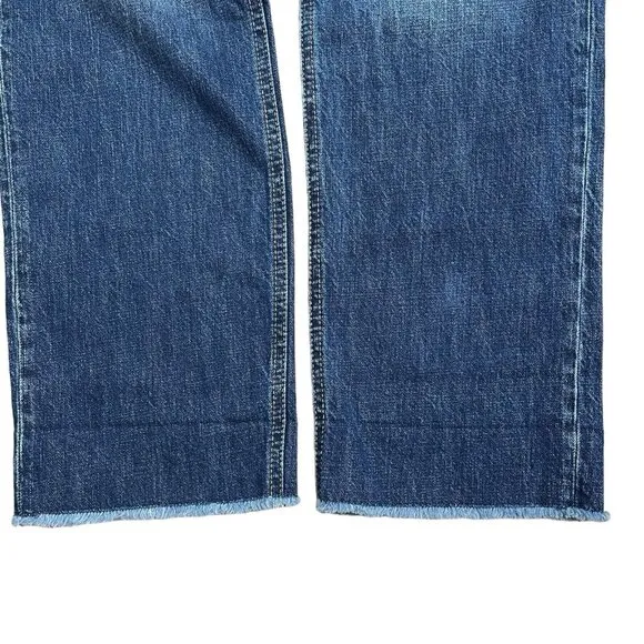 KANCAN JEANS FINLEY STRAIGHT LEG HIGH RISE SIZE 5/26 100% COTTON DARK WASH NWT