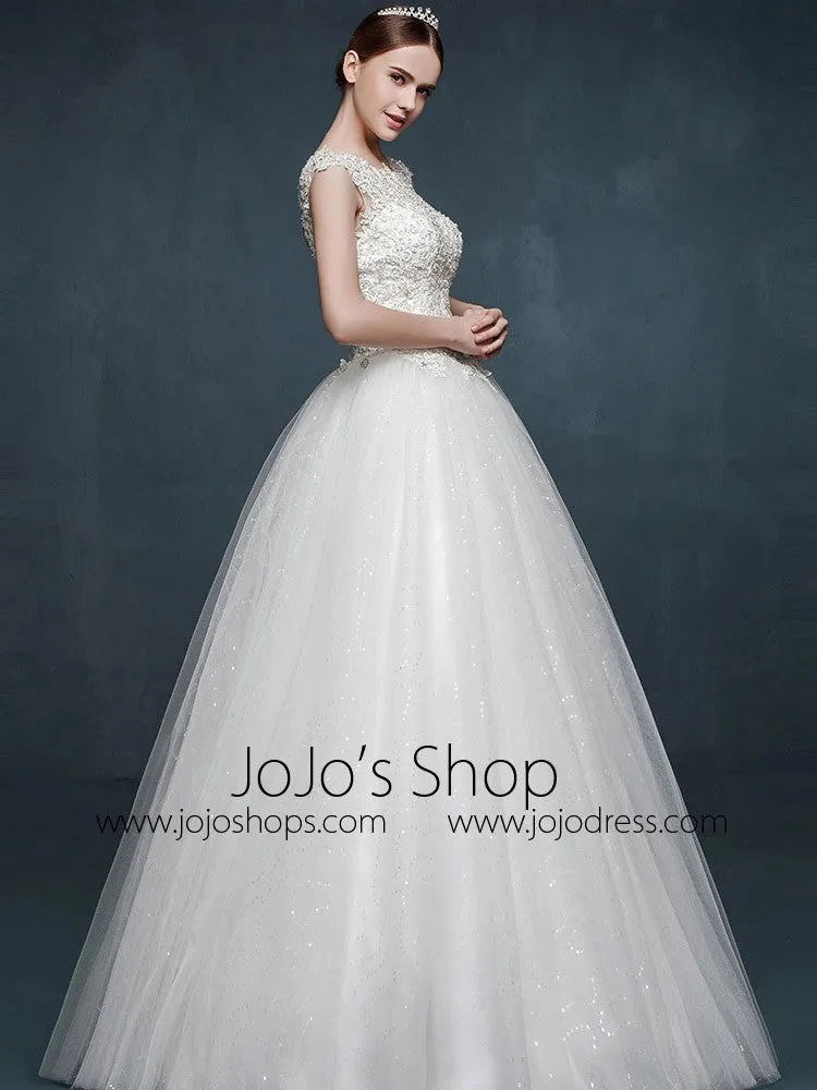 Keyhole Back Lace A-line Wedding Dress
