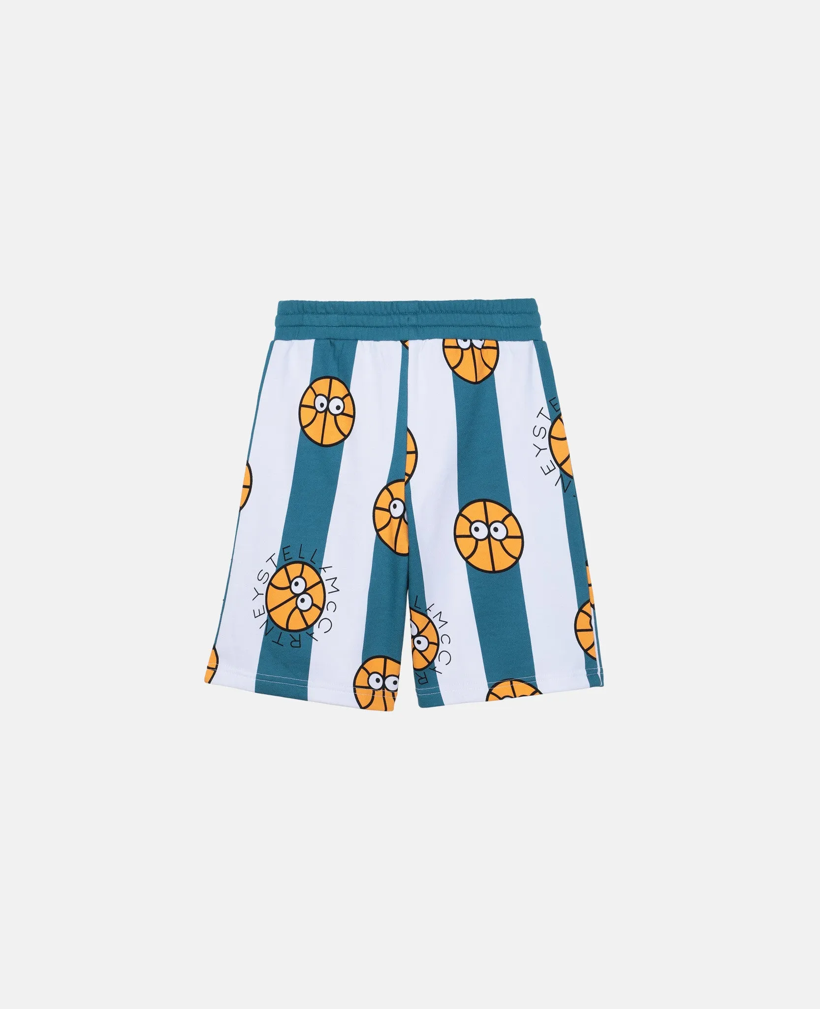 KID BOY STRIPED BASKETBALL SHORTS,BLUE