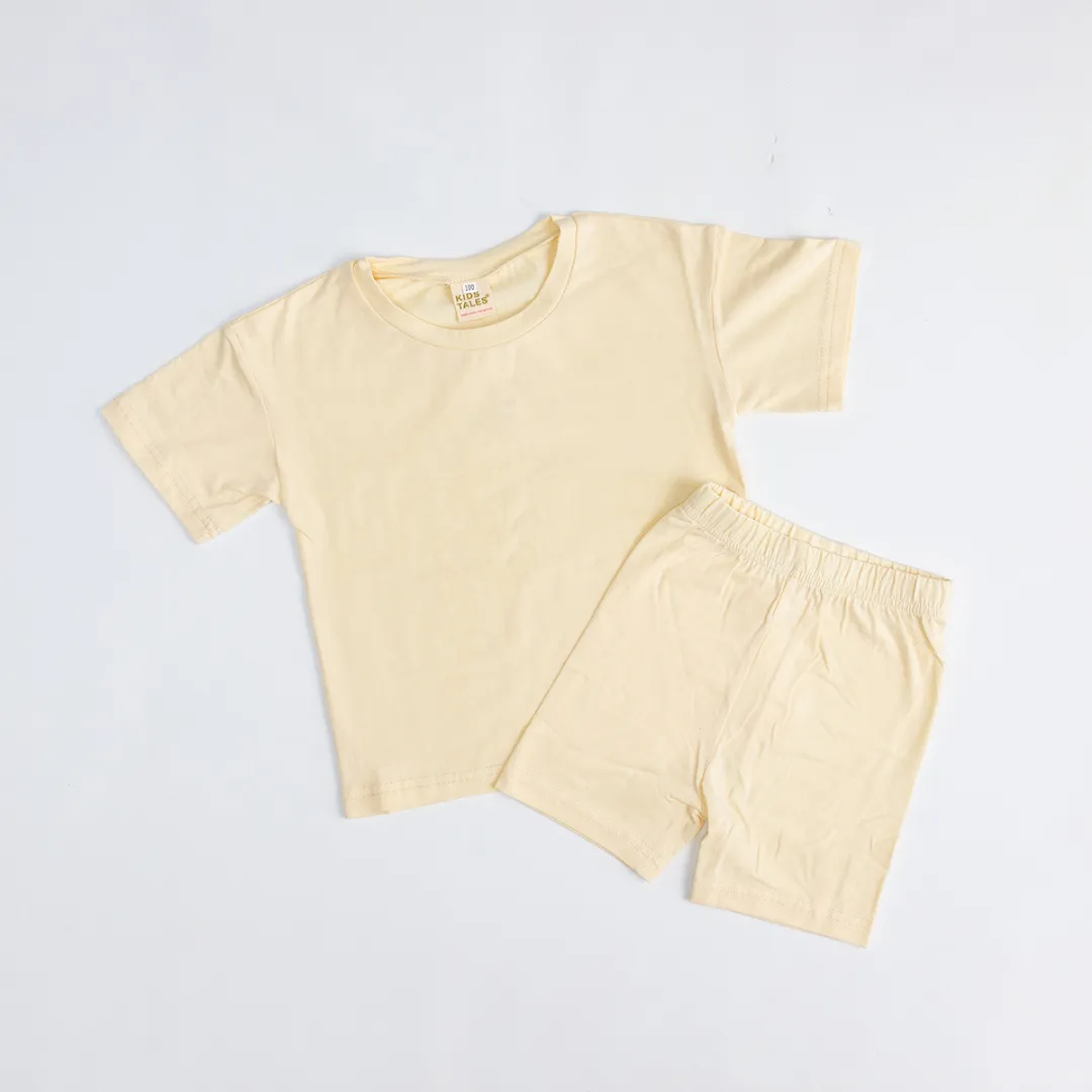 Kids Tales Children's Cycling Shorts Set -  Beige