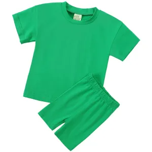 Kids Tales Children's Cycling Shorts Set - Green