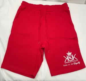 KOK White Logo Shorts Red