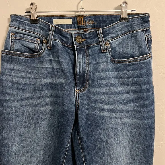 KUT from the Kloth Carrie Roll Cuff Boyfriend Straight Jeans