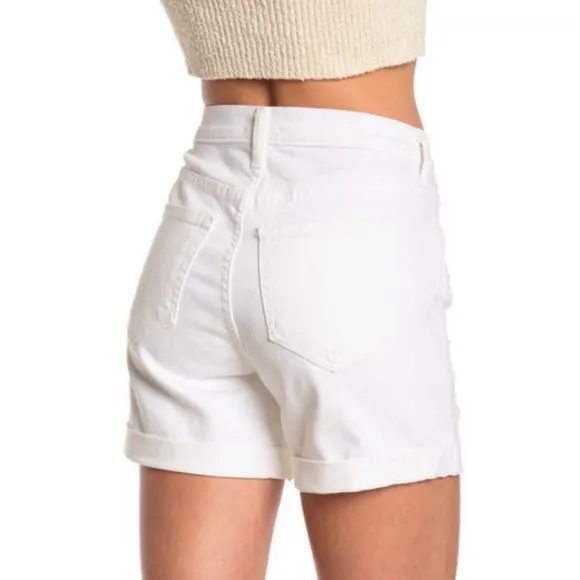 L’agence Distressed Denim Shorts