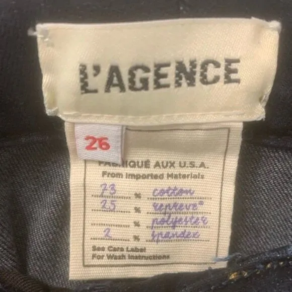 L'Agence Marguerite Ink Dark Wash Skinny Jeans