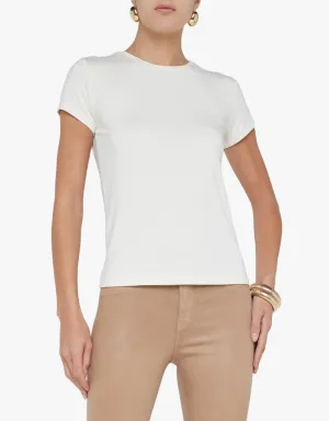 L'agence Ressi Fitted Tee in Vintage White