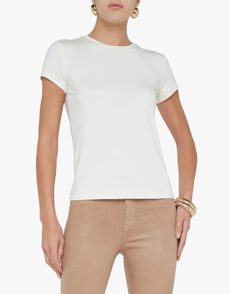 L'agence Ressi Fitted Tee in Vintage White
