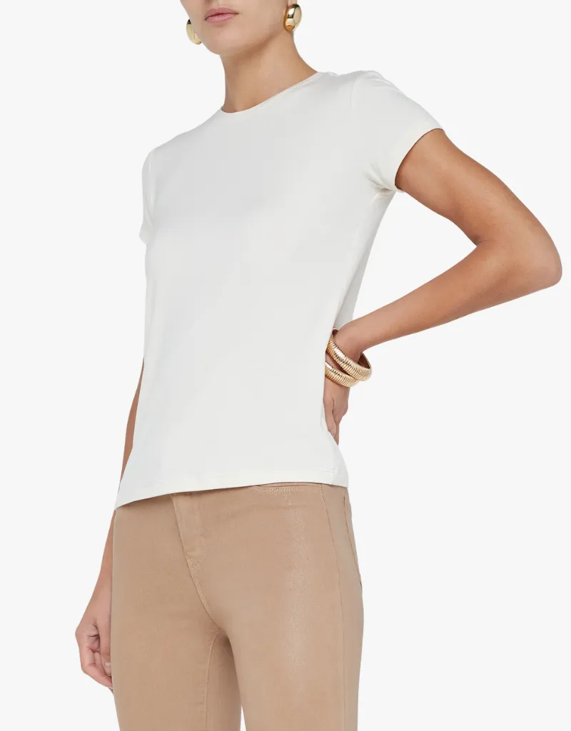 L'agence Ressi Fitted Tee in Vintage White