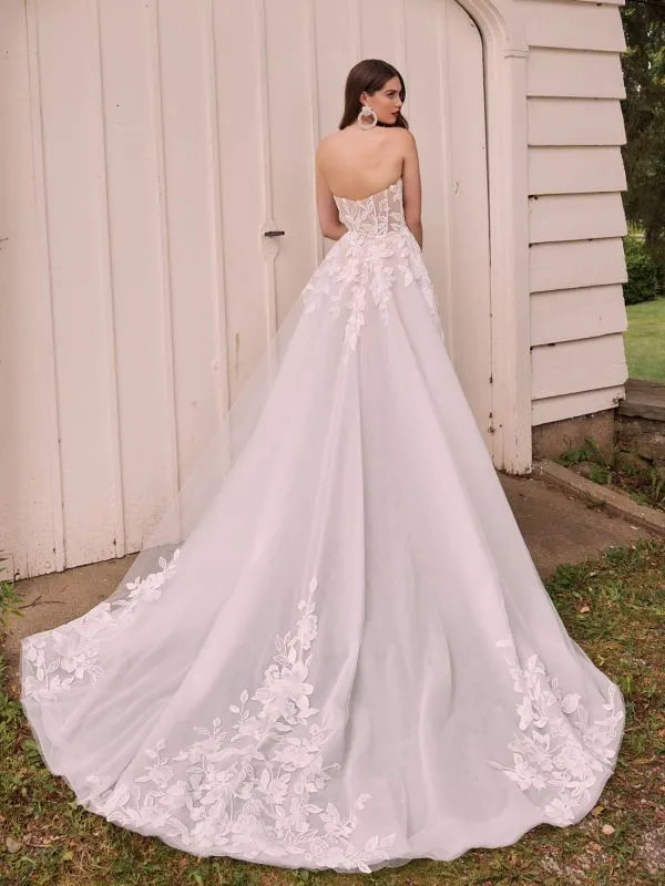 L'amour Size 14 LA22122 Taya Ivory/Skin Gown