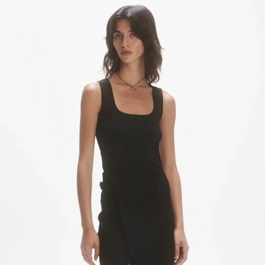 Les Coyotes De Paris Square Neck Rib Tank Noir