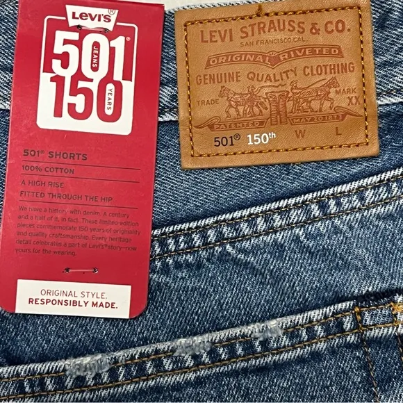 Levi’s 501 150th Anniversary Edition Shorts Size 28 NWT