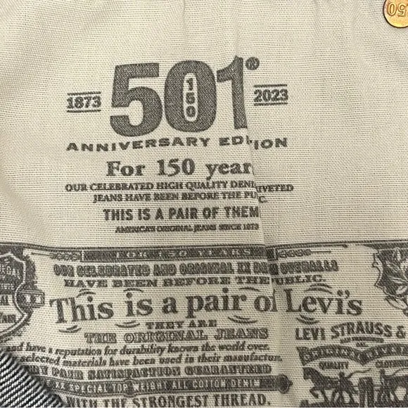 Levi’s 501 150th Anniversary Edition Shorts Size 28 NWT