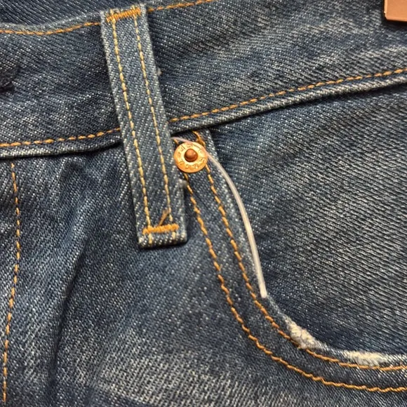 Levi’s 501 Button Fly Cutoff Raw Hem Jean Shorts S58022 Size High Rise. NWOT