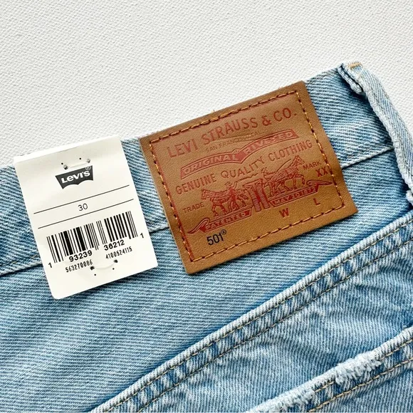 Levi’s 501 Shorts High Rise Denim Jean Women’s Size 30 Blue