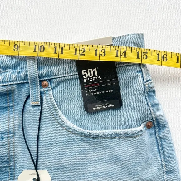Levi’s 501 Shorts High Rise Denim Jean Women’s Size 30 Blue