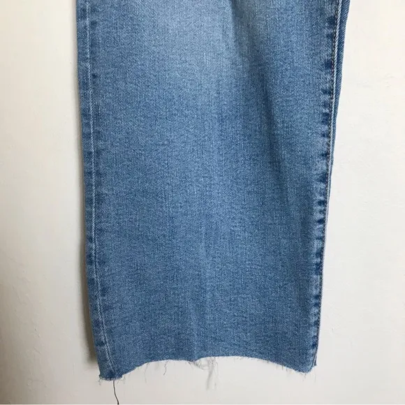 Levi’s Button Fly Ribcage Distressed Straight Ankle Jeans Size 32 x 27 NEW