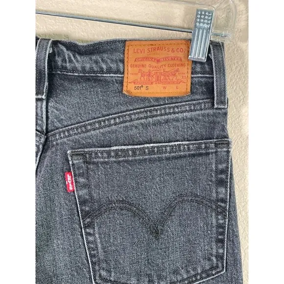 Levi's Jeans Women's Premium 501 S Skinny Button Fly Dark Wash
