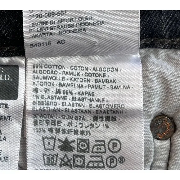 Levi's Jeans Women's Premium 501 S Skinny Button Fly Dark Wash