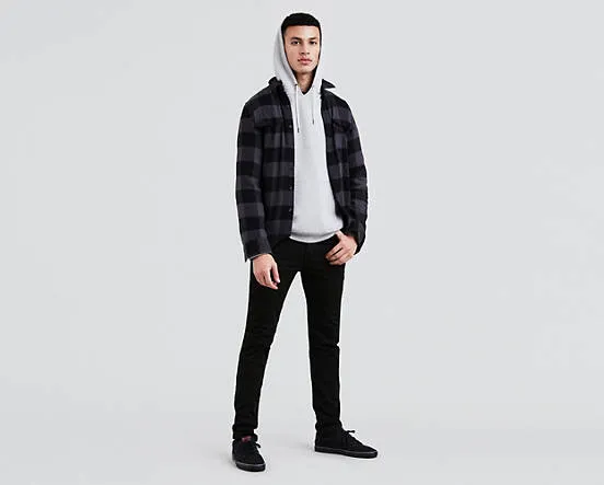 Levi's Mens 510 4173 Skinny Fit Black Wash Denim Jeans Size 30 x 32