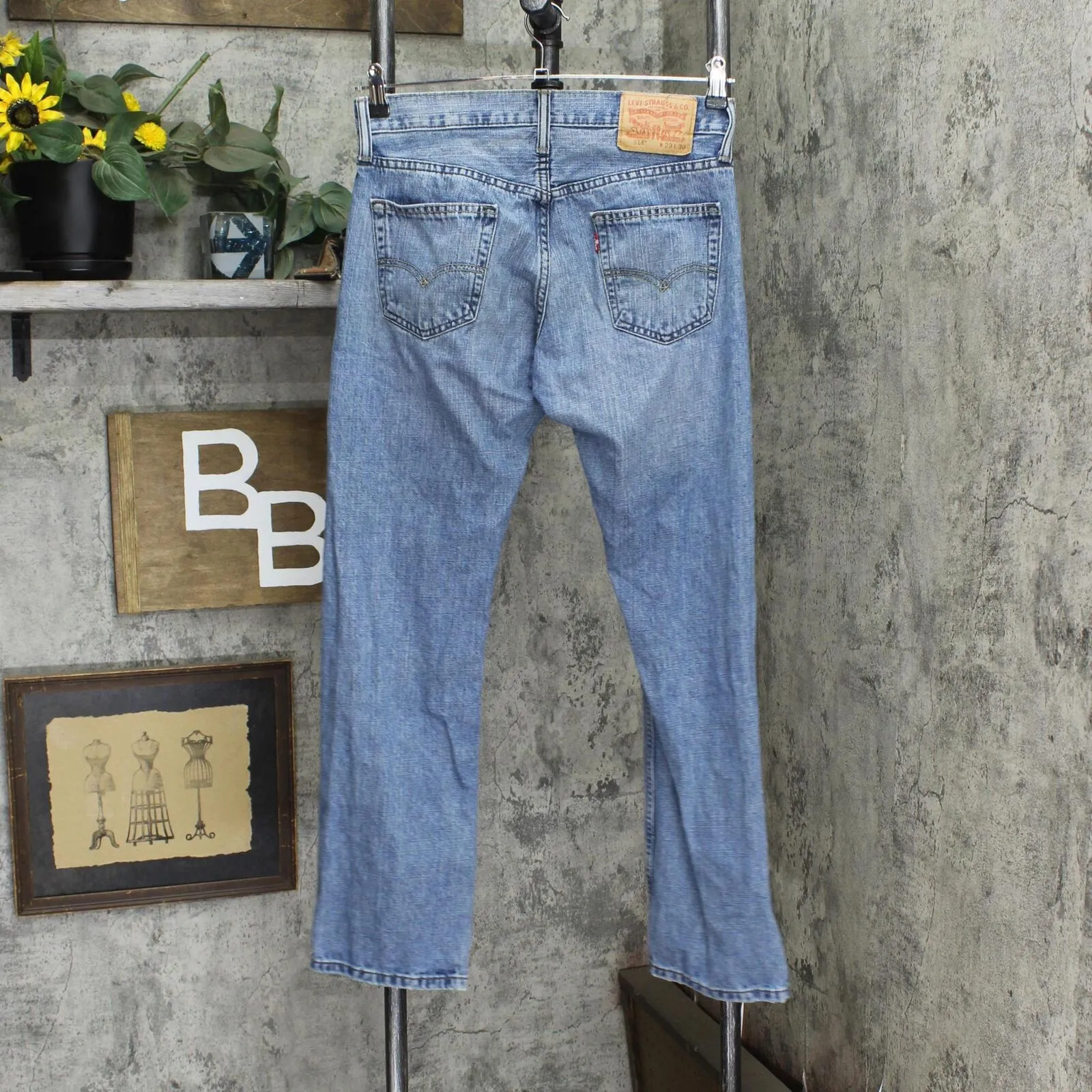 Levis Mens 514 Straight Leg Zipper Fly Jeans 166a08fe6c279f Blue 29x30