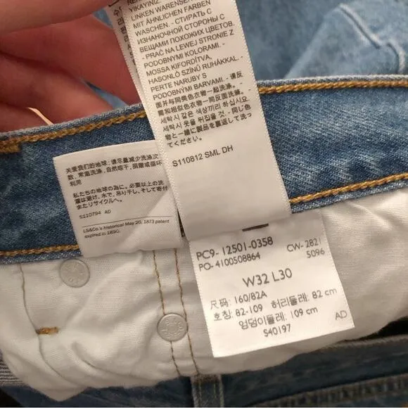 LEVI'S Premium 501 Original Fit Jean Blue Denim W32 x L30
