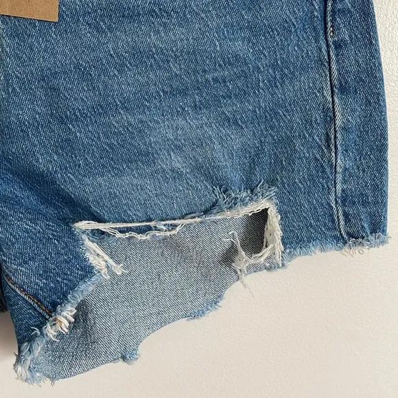 Levi's Women's 501 High Rise Distressed Cut-Off Casual Blue Jean Denim Shorts
