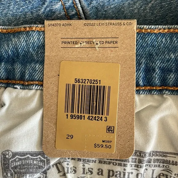 Levi's Women's 501 High Rise Distressed Cut-Off Casual Blue Jean Denim Shorts