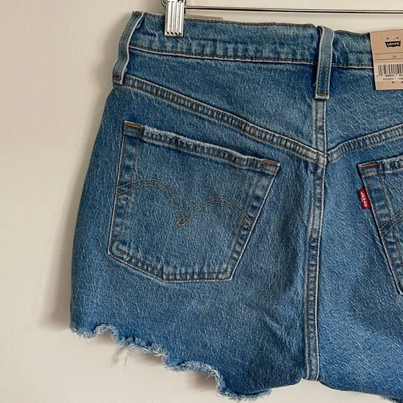 Levi's Women's 501 High Rise Distressed Cut-Off Casual Blue Jean Denim Shorts