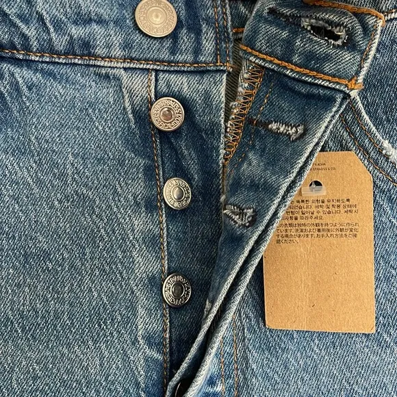 Levi's Women's 501 High Rise Distressed Cut-Off Casual Blue Jean Denim Shorts