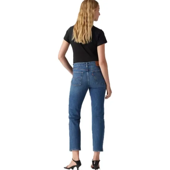 Levi’s Women’s Wedgie Straight No Stretch Button Fly Ankle Mid Rise Jeans Sz 28