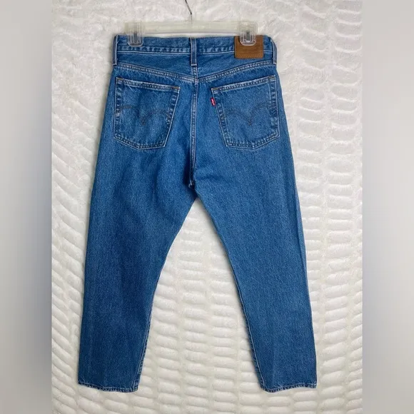 Levi’s Women’s Wedgie Straight No Stretch Button Fly Ankle Mid Rise Jeans Sz 28