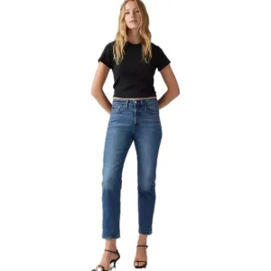 Levi’s Women’s Wedgie Straight No Stretch Button Fly Ankle Mid Rise Jeans Sz 28