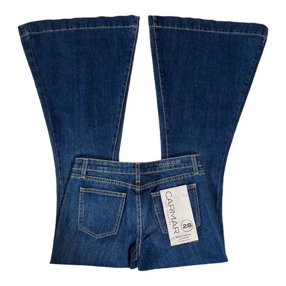 LF CARMAR RIGID DENIM LACE UP LOW RISE FLARE JEANS ** NWT**