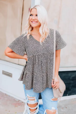 Libby Leopard Baby Doll Top