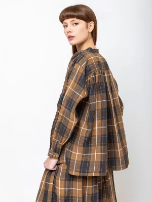 Linen Shirt - Brown Plaid