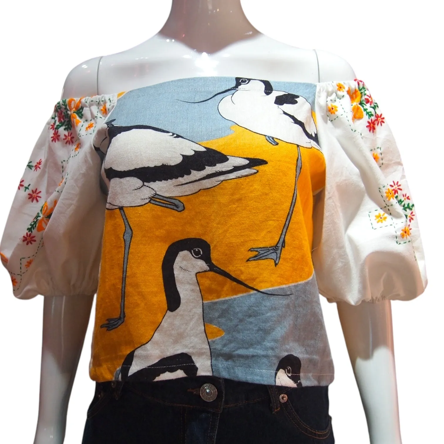 Long-legged Birds - Reconstructed Vintage Top