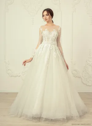 Long Sleeves Lace Wedding Dress (#Jolanda)