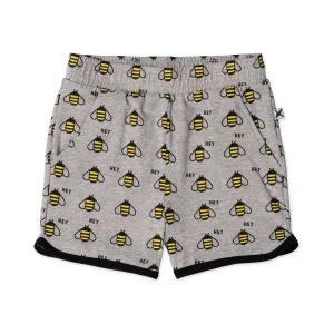 Lots Of Bees Short- Grey Marle